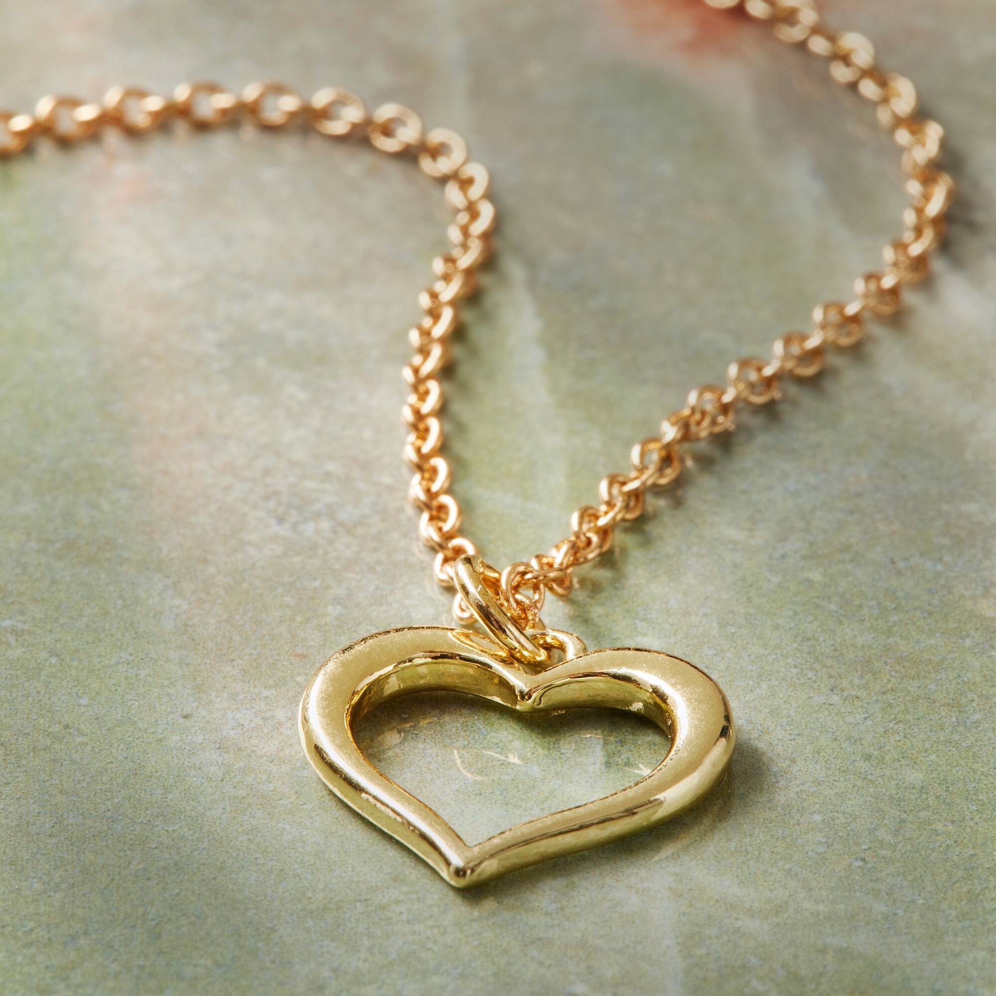 14K Gold Open Heart Charm by Bead Landing™
